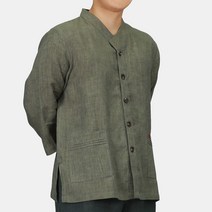 매듭우리옷 MM112_마 7부 브이넥 남자 저고리 개량한복 생활한복 생활한복(개량한복)