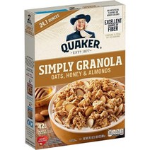퀘이커 심플리 그래놀라 오트 허니 & 아몬드, 1개, 685g