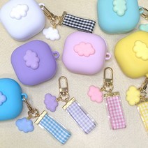 핸드메이드 몽글몽글구름 버즈라이브케이스 키링포함 W97BBA0, 수앤진쿠팡 본상품선택, 수앤진쿠팡 화이트
