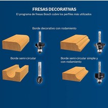 보쉬 85601M 13 mm x 38 mm 1/2 인치 x 1-1/2 인치 카바이드 팁 2플루트 템플릿 트리머 비트