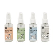 뽀숑 반려동물 탈취제 60ml (4가지향) 미니 휴대용 펫스프레이, 순수한 무향 60ml