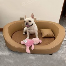 강아지수면침대 고급 강아지 애견 반려견 소파 캠핑 휴대용 대형견 침대 우스어스, M, C