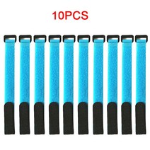 미끼후크홀더 낚싯대 타이 스트랩 벨트 멜빵 패스너 루프 케이블 코드 타이 벨트 낚시, 라이트 블루 -20cm