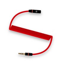 PB 헤드폰 스마트폰 노트북 연장선 코일방식 고음질 SOUND COIL 케이블, 레드