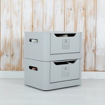 반함오픈수납함 2개(1세트), 그레이 2P