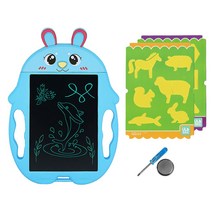 스마트 전자칠판 노트 메모 보드 그림패드(동물 토끼), 토끼블루
