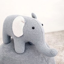 아티슈슈 동물인형 장난감 아기공룡 코끼리 기린 꽃사슴 유니콘 조랑말 사슴 강아지 고양이 당나귀 사자 코뿔소 공룡 인형 선물, 코끼리인형 (그레이), F