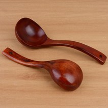 가정용 옻칠나무 찌개국자 나무국자 2p 국물국자, 중