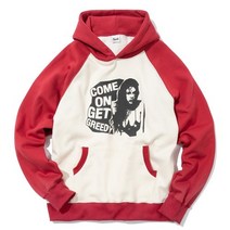 크루치GREEDY RAGLAN HOODIE RED BEIGE