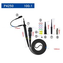 Oscilloscope high voltage probe 100M bandwidth attenuation 2000V withstand 2K, 한개옵션1, 01 P4100