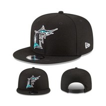 뉴에라 스냅백 남성 New Era Florida Marlins 950 Snapback Hat MLB Basic Classic Black Adjustable Cap