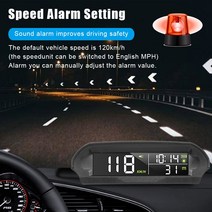 GPS HUD 범용 OBD2 HUD 자동차 헤드 디스플레이 디지털 시계 GPS 속도계 테스터 무선 온보드 컴퓨터 액세, 한개옵션0