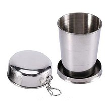 Travel cup Stainless steel Folding Telescopic Water Cup Outdoor travel Portable Creative Water Cup1, 1pcs
