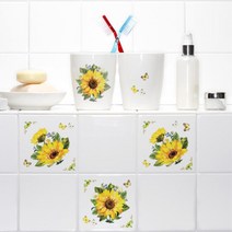 해바라기꽃스티커 타일스티커 주방싱크대시트지 인테리어 테이프 수납장 커피숍 부엌