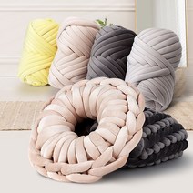 자이언트얀 손뜨개질 가방뜨기 만들기 손뜨개 목도리, 500g 스카이블루