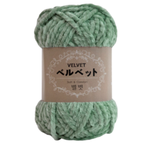 니트크로바 벨벳 극세사 털실, 723.민트