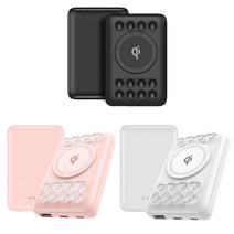 UM2 UMPB-20WPD 흡착식 스마트폰 무선 고속 충전기 보조배터리 10000mAh PD20W, 핑크