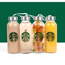 스타벅스 유리 텀블러 보틀 300ml 유리병 사은품 판촉 기념 답례품 회사 선물, 무지 패키지 B타입