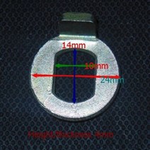 스쿠터 전기 전자 자전거 스로틀 가속기 2 개대 m12m14 스틸 허브 모터 토크 회전 방지 와셔 액세서리, m14