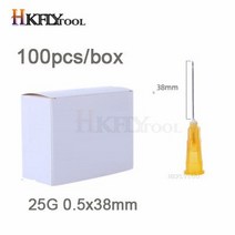 100 개/가방 Disposable18G 22G23G25G27G 30G 32G 뷰티 주사기 Mesotherapy Painless Small Needle 무균 인젝터 마이크로 바늘, [03] 18G 1.2X31MM