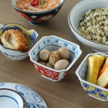 일본풍 도자기 반찬그릇 찬기모음 아사미 3종 F591-CP6, 아사미 팔각 노란찬기