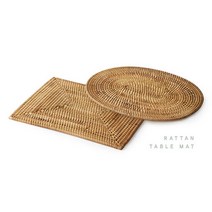 한샘 내추럴 파인 라탄 테이블매트, 상품옵션선택:라탄 사각 테이블매트, 단품