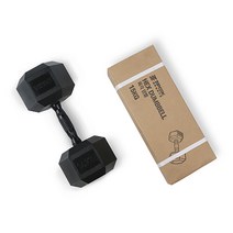 집콕스포츠 고무 육각 덤벨 블랙, 15KG