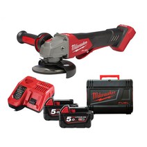 밀워키 FUEL M18 FSAGV125XPDB-502X 충전 5인치 앵글그라인더 세트 배터리2개 신제품 패들스위치