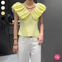 시크힐즈 브이넥 플라잉 슬리밍 슬림핏 블라우스 03492