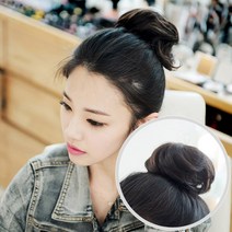 빨간머리 당고 가온 여성 부분가발 똥머리 붙임가발, 1개, 당고가발_가온_내추럴브라운_19cm(대)