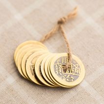 엽전 10개(소-2.3cm)-가을 가을디스플레이 모형 장식 소품 전시용 장난감 소꿉놀이 역할놀이 컨셉 민속촌 민속용품 전통소품