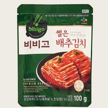 CJ더마켓 집반찬 집밥 가정식 자취템 탑티어 비비고 썰은배추김치 배추 총각 열무 국산 업소용 김치 100G 5개, 3세트
