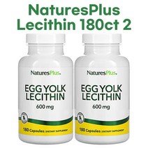 NaturesPlus 네이처스플러스 난유 난황레시틴 600mg 180캡슐 2팩 Egg Yolk Lecithin