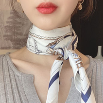목스카프 짧은 쁘띠 실크넥보우 연예인 승무원 어른목수건