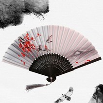 합죽선 접이식 부채 동양화 여름선물 손부채 답례품 판촉물 개업선물, 동양화 부채 1번