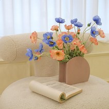 양귀비 조화 꽃 인테리어 꽃장식 감성오브제 9 color, 샴페인