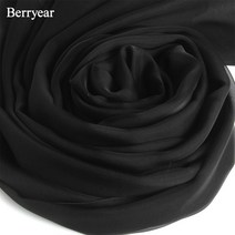 스카프 머플러 숄 블랙 실크 여성용 봄 가을 긴 얇은 섹션 단색 실크 거즈 가을 겨울