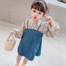 잔꽃데님원피스