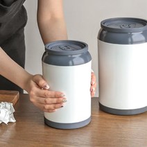 귀엽고 예쁜 미니 화장대 휴지통 스윙형 공공장소 거실 뚜껑형 쓰레기통, 휴지통 2L