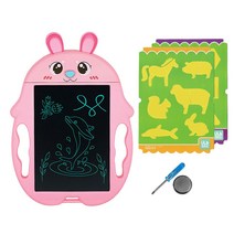 스마트 전자칠판 노트 메모 보드 그림패드(동물 토끼), 토끼핑크