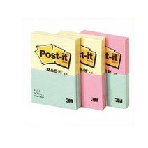 3엠 2p 많이쓰는 포스트잇51x38 3개 이쁜문구 오답노트 붙이는메모지, 핑크 블루