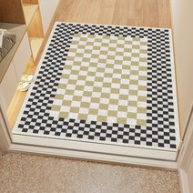 폴라도레 코일 현관매트 출입구 베란다 발판 대형 매트, 2.80x120cm, 03.더블체커보드_커피