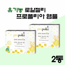 유기농 로얄제리 앰플 원액 프랑스 생 로얄젤리 프로폴리아 액상 음료 마시는 로얄제리 꿀 로열젤리 로열제리 효능 로얄리신 프로폴리스 여왕벌 먹이 [유통기한 24년 3월 1일], 100ml(10ml X 10eA)_ 2, 2개