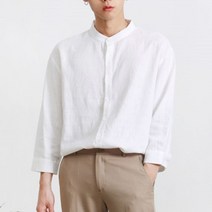 남성 베이직 여름철 시원한 린넨 소재 긴팔 남방