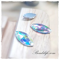 비즈라이프 쏘온스톤 뽀트 AB, 1봉, 7*15mm/40개