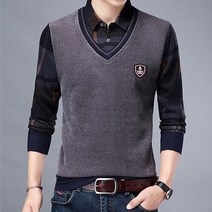 남성 겨울용 밍크&융털기모 2in1 셔츠+베스트 일체형