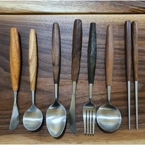스테인리스 실버 디너 스푼 포크 나이프 젓가락 파츠 우드카빙 diy, 디너스푼