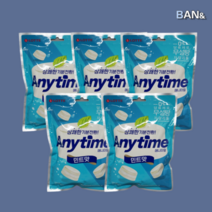 자일리톨사탕 애니타임 민트맛 92g 무설탕 5개, 애니타임 민트맛 92g 5개 묶음