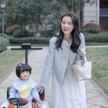 신스엔스 여성 트위드 진주 자켓 외투 데일리