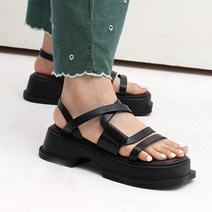 포크슈즈 통굽 아웃솔 여성여자 여름 스트랩 샌들 찰리 5cm